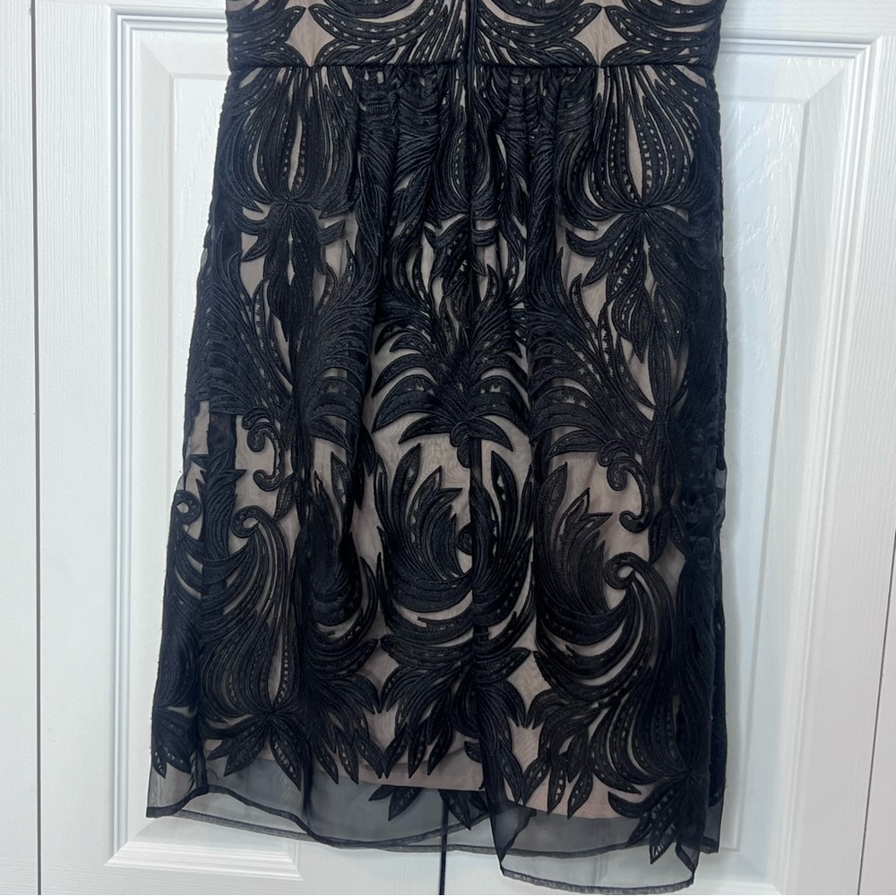 Anthropologie Yoana Baraschi Overture Black Lace Tulle Mesh Sheath Mini Dress 2 - Picture 9 of 15